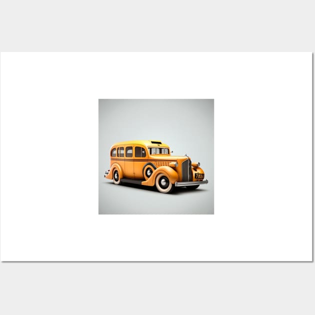 Art Deco Style Taxis Wall Art by TheArtfulAI